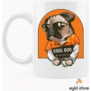 Eylül Design Mahkum Köpek Eğlenceli Esprili Özel Tasarım Baskılı Kupa Bardak