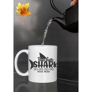 Eylül Design Öğretmen Baby Shark Esprili Özel Tasarım Baskılı Kupa