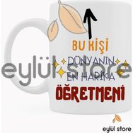 Eylül Design Öğretmen Temalı Özel Tasarım Baskılı Kupa