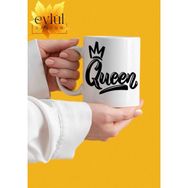 Eylül Design Queen Yazılı Eğlenceli Özel Tasarım Baskılı Kupa