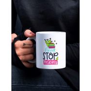 Eylül Design Renkli Lettering Serisi Never Stop Reading Özel Tasarım Kupa Bardak