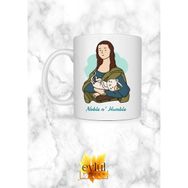 Eylül Design Sanat ve Kediler Mona Lisa Özel Tasarım Baskılı Kupa Bardak