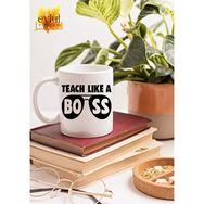 Eylül Design Teach Like A Boss Öğretmen Özel Tasarım Baskılı Kupa Bardak
