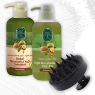 Eyüp Sabri Tuncer Macadamia 600 ml Şampuan + 600 ml Duş Jeli + Siyah Masaj Şampuan Fırçası