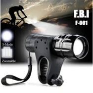 F.B.I Zoomlu Ledli Bisiklet Farı Siyah Zoomlu Fener