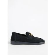 F By Fabrika Helga Siyah Deri Kadın Loafer Ayakkabı