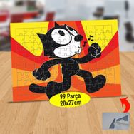 F1 Islık Çalan Neşeli Kedi Felix 99 Parça Puzzle Yapboz Tablo