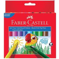 Faber Castell 10 Renk Winner Fırça Uçlu Keçeli Kalem