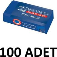 Faber Castell 100 Adet Orta Boy Mavi Sınav Silgisi