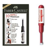 Faber Castell 10'lu Paket Kırmızı Mürekkep Refili Beyaz Tahta Kalemi