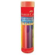 Faber Castell 12 Renk Jumbo Üçgen Gövdeli Metal Tüp Kuru Boya