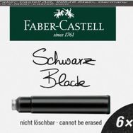 Faber Castell 18550 6"lı Siyah Dolma Kalem Kartuşu