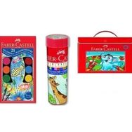 Faber-Castell 21'li Sulu Boya + 24'lü Kuru ve Pastel Boya Seti