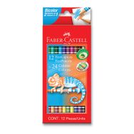 Faber Castell 24 Renk Çift Uçlu Yerli Üretim Kuru Boya Kalemi
