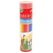 Faber Castell 24 Renk Tam Boy Metal Tüpte Kuru Boya Kalemi + Metal Kalemtıraş Seti