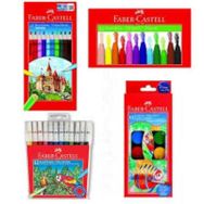 Faber-castell 4 Lü Boya Seti (12li Kuru-sulu-pastel-keçeli) b.s