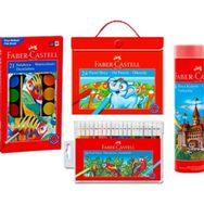 Faber Castell 4 Lü Boyama Seti 24 Renk Pastel+kuru+sulu+keçeli Kalem