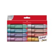 Faber Castell 46 Metalik Renk 8'li Karton Fosforlu Kalem Seti