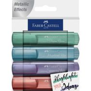 Faber Castell 46 Metalik Renkler 4lü Fosforlu Kalem