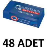 Faber Castell 48 Adet Orta Boy Mavi Sınav Silgisi