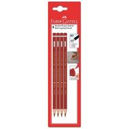 Faber Castell 4'lü 1501410400 Kırmızı Kopya Kalemi Blisterli