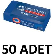 Faber Castell 50 Adet Orta Boy Mavi Sınav Silgisi