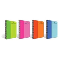 Faber Castell 5075000139 160 Yaprak Çizgili Bicolor Spiralli Plastik Kapak Defter