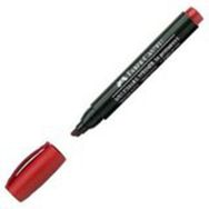 Faber-Castell 52 Permanent Yuvarlak Uçlu Kırmızı Markör Kalem