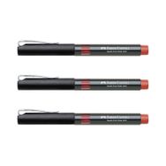 Faber Castell 5405 0.5 mm Kırmızı 3 Adet İğne Uçlu Roller Kalem