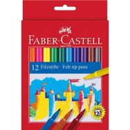 Faber-Castell 554212 Unicolor 12'li Keçeli Kalem
