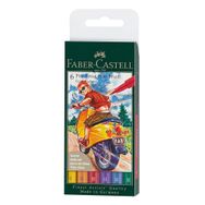 Faber Castell 6'lı Wheel Pen Çizim Kalemi Fırça Uç