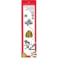 Faber Castell Altın 12'li Üçgen Metalik Mercanli Kurşun Kalem