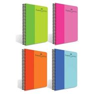 Faber-Castell Bicolor A4 Pp Kapak Spiralli 80 Yaprak Kareli Defter