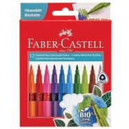 Faber Castell Comfort 12'li Bio Plastik Gövdeli Fırça Uçlu Keçeli Kalem