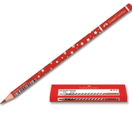 Faber-Castell F1131450001P12 12'li Yıldız Desenli Kırmızı Renkli Kurşun Kalem