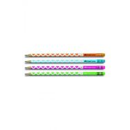 Faber Castell Flowers 4 Adet 2B Silgili Yuvarlak Renkli Kurşun Kalem