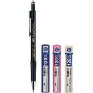 Faber Castell Grip 1347 0.7 Siyah Versatil Kalem ve 3 Adet 120'li 0.7 Uç