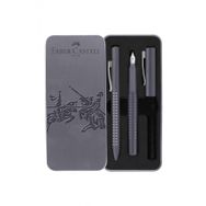 Faber Castell Grip 2010 Dapple Gray Dolma Kalem ve Tükenmez Kalem Seti