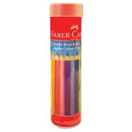 Faber Castell Jumbo Triangular Üçgen 12'li Metal Tüp Kuru Boya