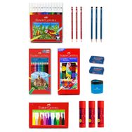 Faber Castell Kuruboya, Pastel Boya, Suluboya, Keçeli Kalem Okul Kırtasiye Seti 16 Parça 34265276755