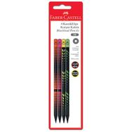 Faber-Castell Lata Siyah Gövde Silgili Kurşun Kalem