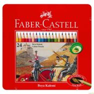 Faber Castell Metal Kutu 24 Renk Boya Kalemi