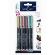 Faber Castell Metalık Karısık Renk 6 Lı Keçe Uçlu Kalem