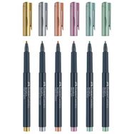 Faber Castell Metalik Markör Keçe Uçlu 6'lı Davetiye Kalemi