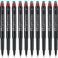 Faber Castell Multimark 1523 S 0.4 mm Kırmızı 10 Adet Asetat Kalemi