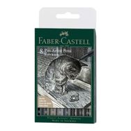 Faber Castell Pitt Artist Pen Gri ve Siyah Tonları 8'li Fırça Uç Çizim Kalemi