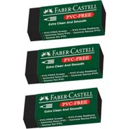 Faber Castell Pvc Free 3'lü Büyük Boy Siyah Silgi