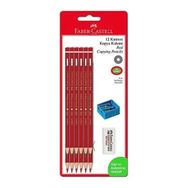 Faber-castell Silgi Ve Kalemtıraş Hediyeli 12'li Kırmızı Kalem Seti