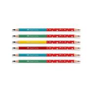 Faber-Castell Siyah-Kırmızı Renkli Kurşun Kalem 6'lı