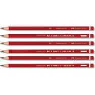 Faber-Castell Siyah-Kırmızı Renkli Kurşun Kalem 6'lı